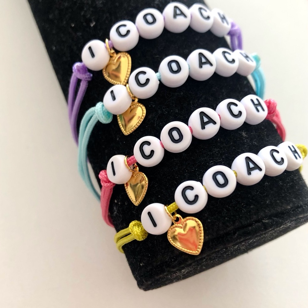 Beaded I 🩷 COACH Nylon Cord Bracelet
